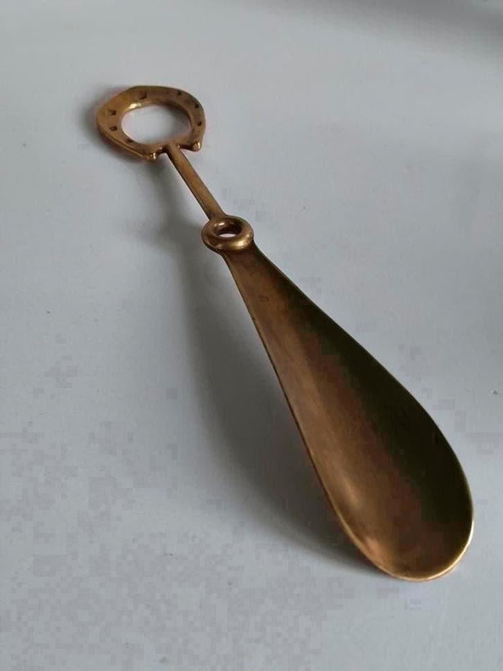 Messing schoenlepel, hoefijzer, Ophalen of Verzenden