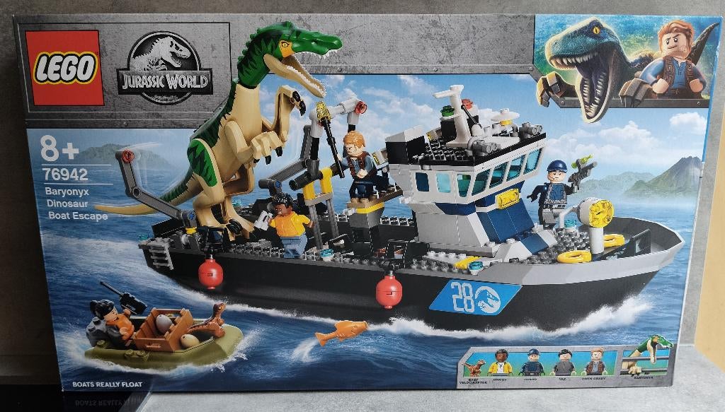 lego jurassic world 76942 bootontsnapping van dinosaurus, Jurassic World, Lego, Nieuw, Ophalen of Verzenden