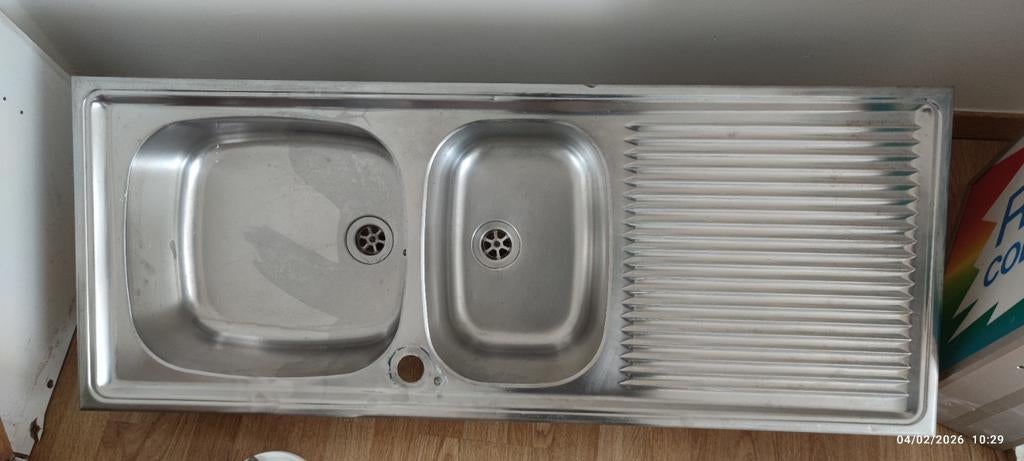 gootsteen of opbouwspoelbak( rvs/inox)43cmx110cm, Huis en Inrichting, Keuken | Keukenelementen, Ophalen