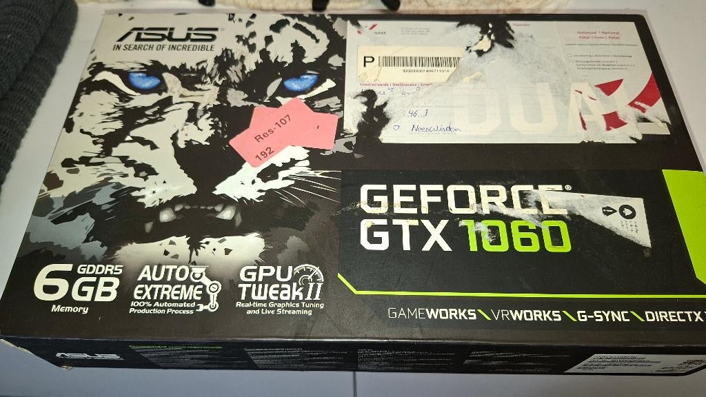 GEFORCE GTX 1060, Gebruikt, GDDR6, Ophalen of Verzenden, Overige chipsets