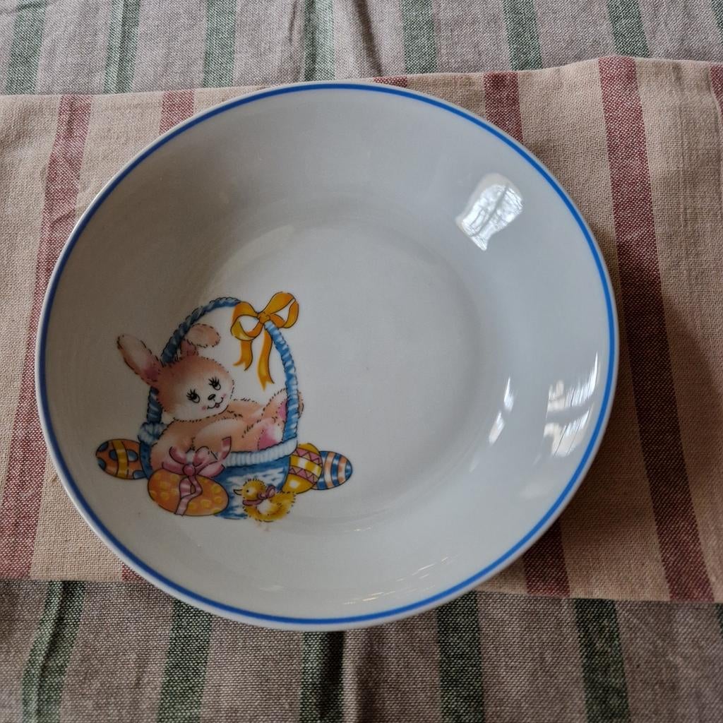 Petite assiette creuse en porcelaine, Ophalen of Verzenden