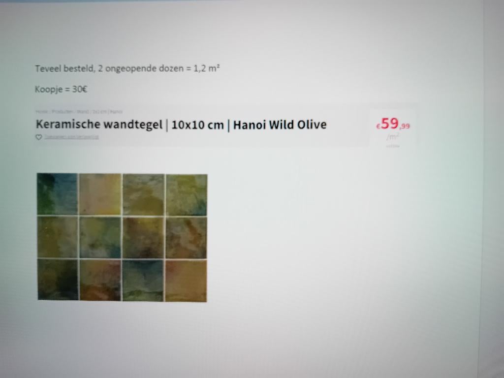 Wandtegeltjes 10x10, Doe-het-zelf en Bouw, Ophalen, Nieuw, Minder dan 20 cm, Minder dan 20 cm