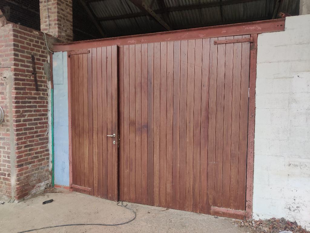 Porte de garage en bois, Bricolage & Construction, Enlèvement, Utilisé, Autres types, 225 cm ou plus