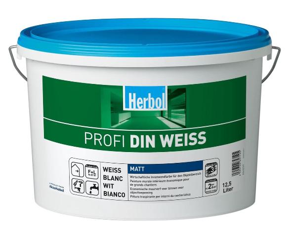 Herbol Peinture murale pour intérieur BLANC mat 12,5 l, Bricolage & Construction, Peinture, Vernis & Laque, Neuf, Enlèvement, Peinture