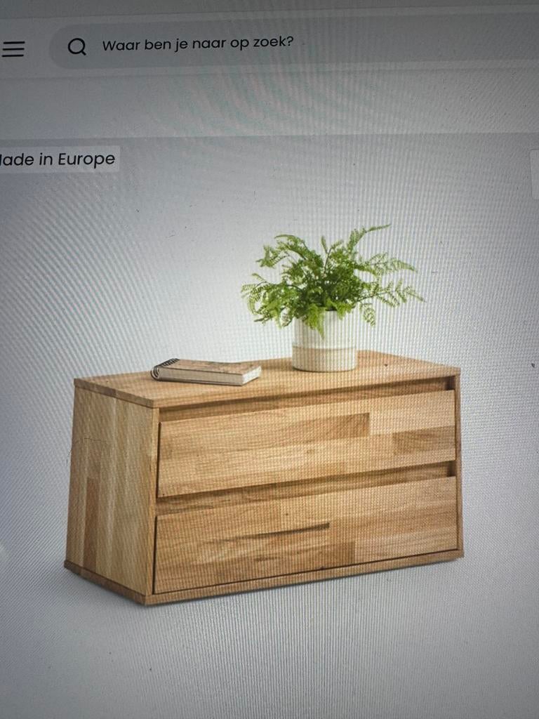 Armoire à 2 tiroirs en chêne/hêtre, Enlèvement, Neuf