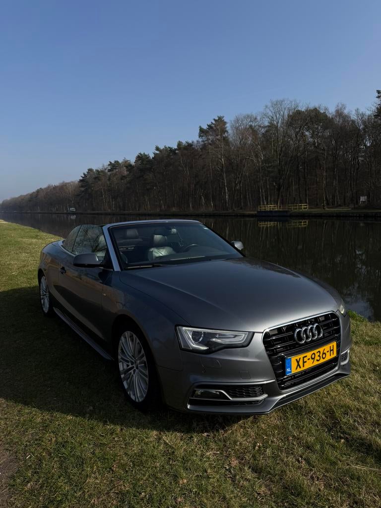 Audi A5 B8.5 3.0TDI Cabriolet S-Line, Auto's, Zwart, Cabriolet, Leder en Stof, Diesel