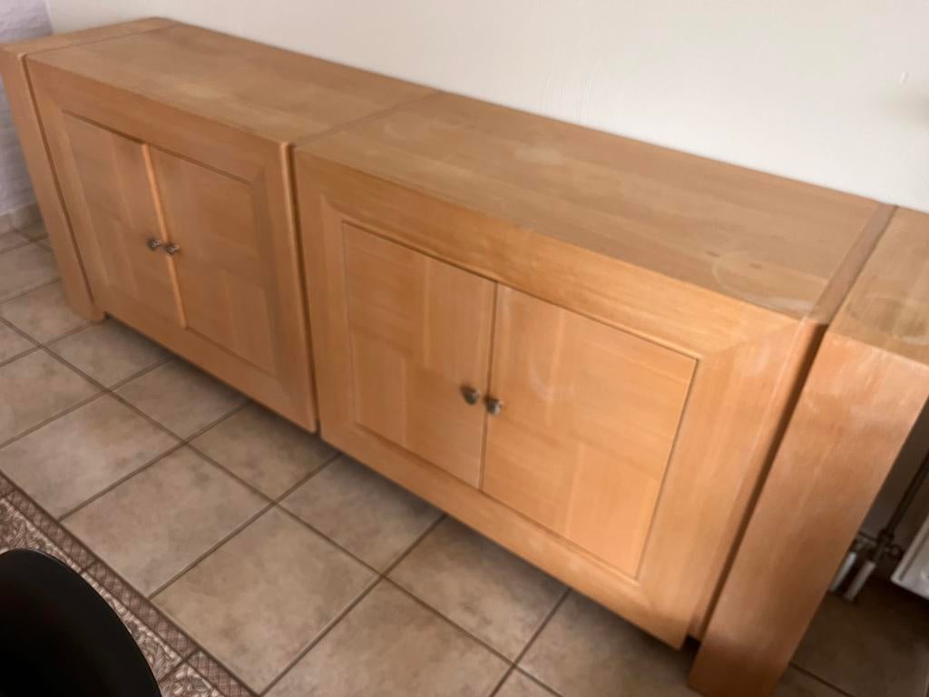 Buffet en chêne clair, Maison & Meubles, 25 à 50 cm, 200 cm ou plus, Enlèvement, Utilisé