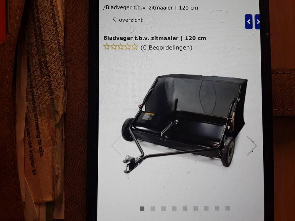 Zitmaaier klepel op vang gras 0474510505, Tuin en Terras, Ophalen, Gebruikt, Minder dan 90 cm