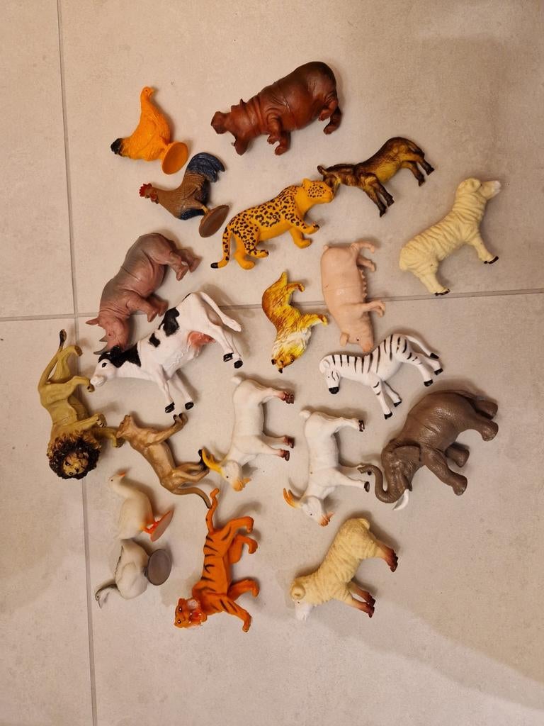 20 animaux en peluche, animaux sauvages, animaux de ferme, Collections, Enlèvement ou Envoi