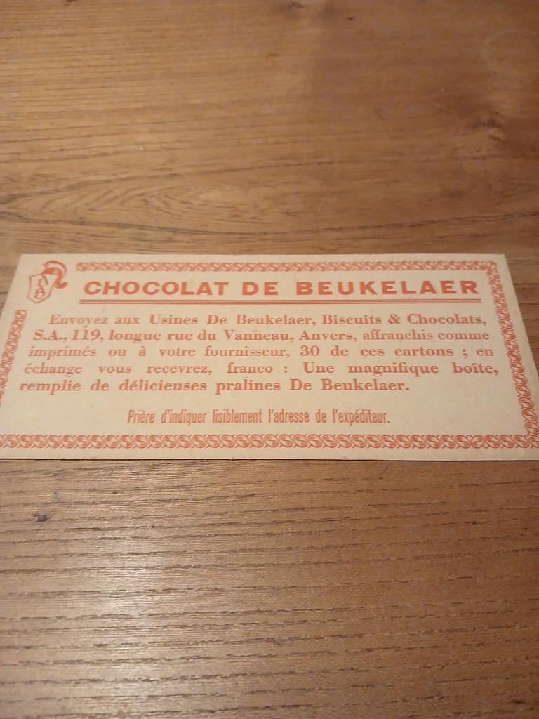 Chocolat de beukelaer, Collections