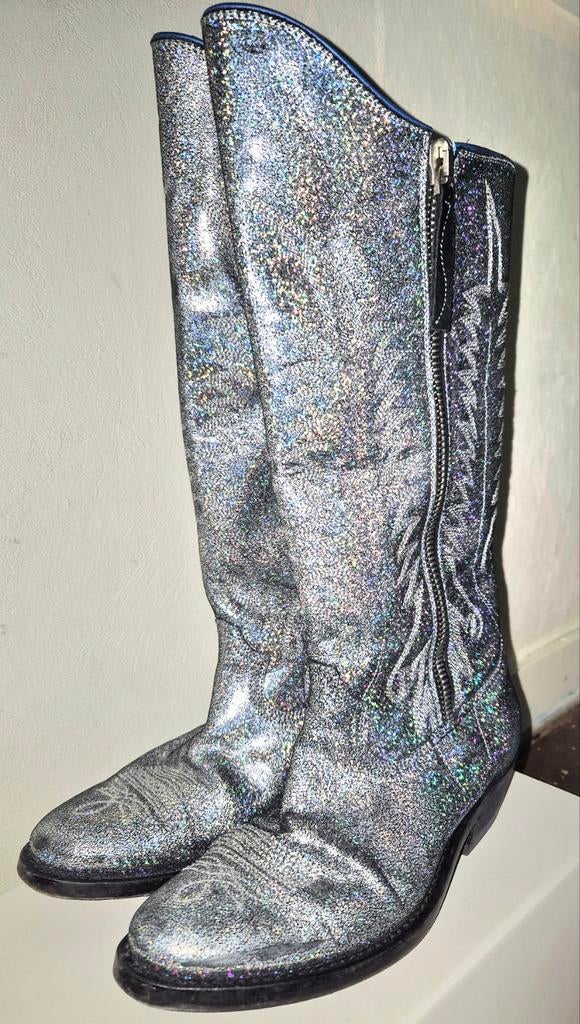 Bottes de cowboy dorées à paillettes en forme d'oie, Enlèvement ou Envoi