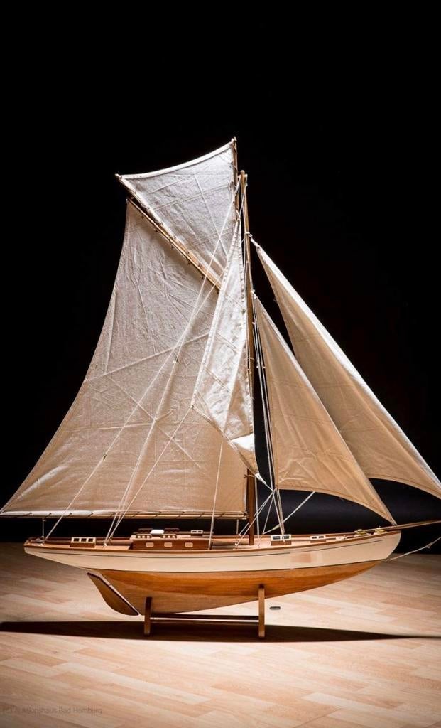 Prachtige houten zeilboot model 135 cm x 125 x 17, Ophalen, Nieuw