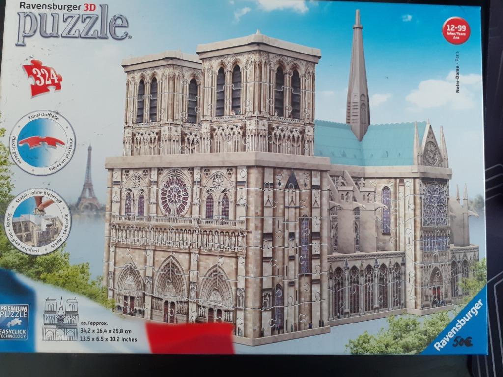 3D Notre Dame Ravensburger, Ophalen of Verzenden, Gebruikt, Rubik's of 3D-puzzel