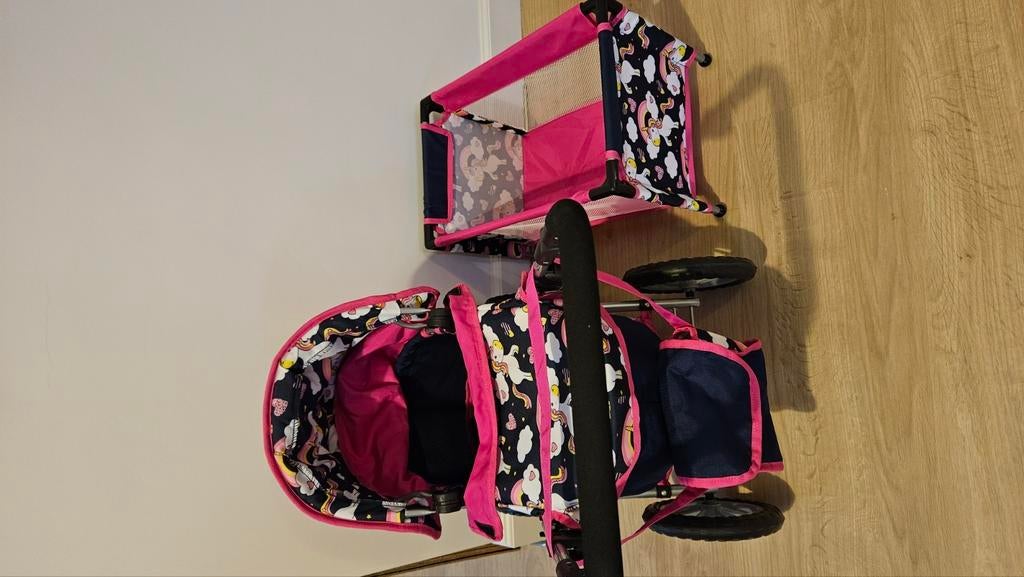 Poppenwagen en reisbedje pop, Kinderen en Baby's, Speelgoed | Poppen, Ophalen, Zo goed als nieuw