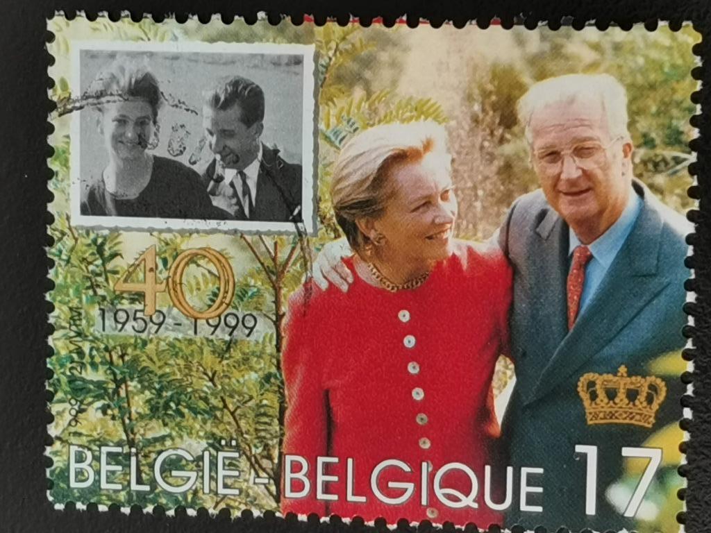 Belgique 1999 - 40 ans mariage roi Albert et  reine Paola, Enlèvement ou Envoi, Affranchi, Maison royale