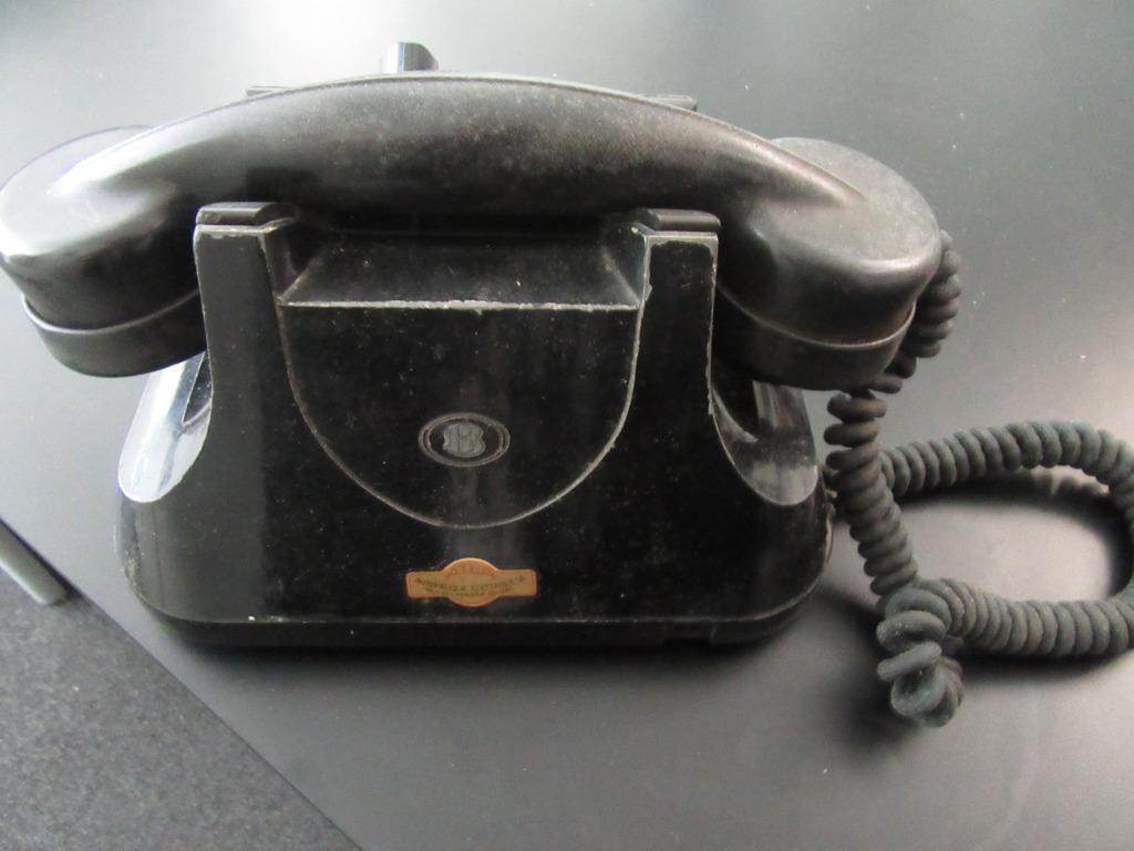 atea antieke telefoon spoorweg bakeliet merk atea anvers, Ophalen, Gebruikt, Bakeliet