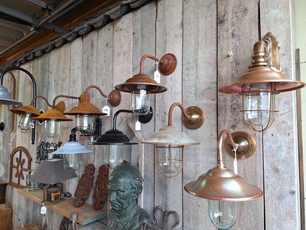 landelijke stallamp van cortenstaal, Tuin en Terras, Buitenverlichting, Ophalen, Nieuw, Staal, Wandlamp