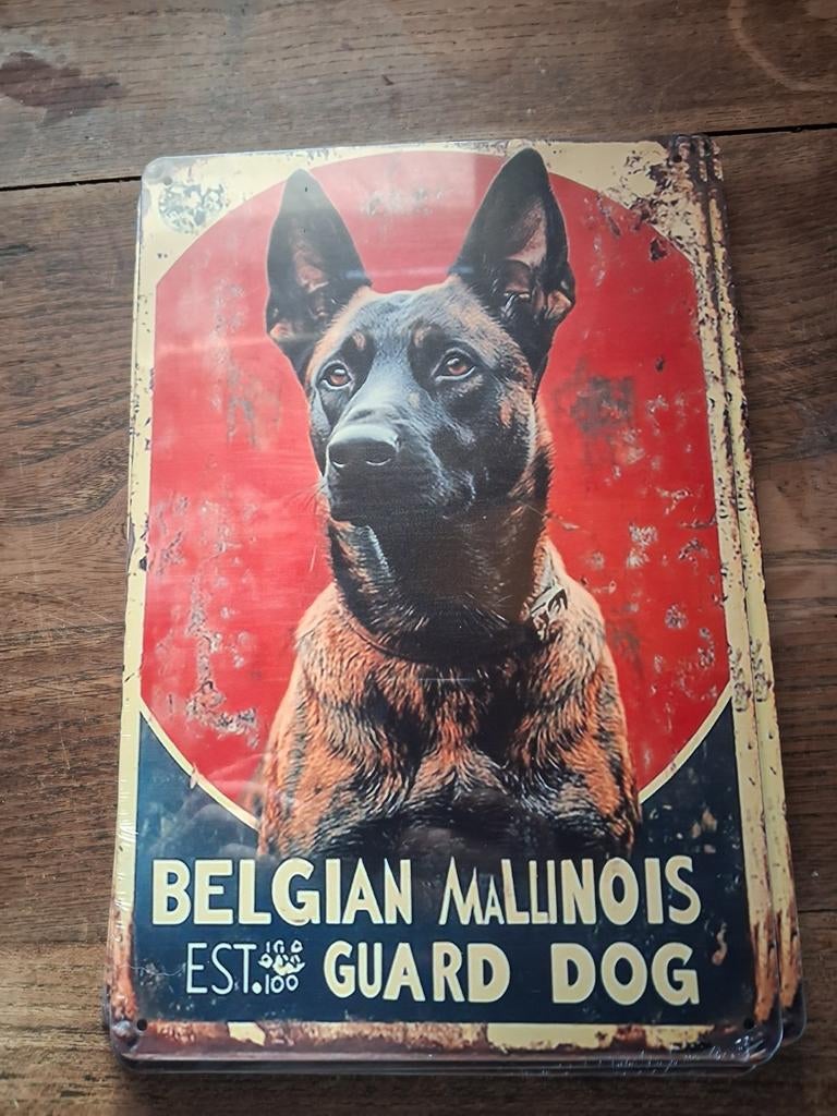 Plaque En Métal Malinois, Animaux & Accessoires, Enlèvement ou Envoi