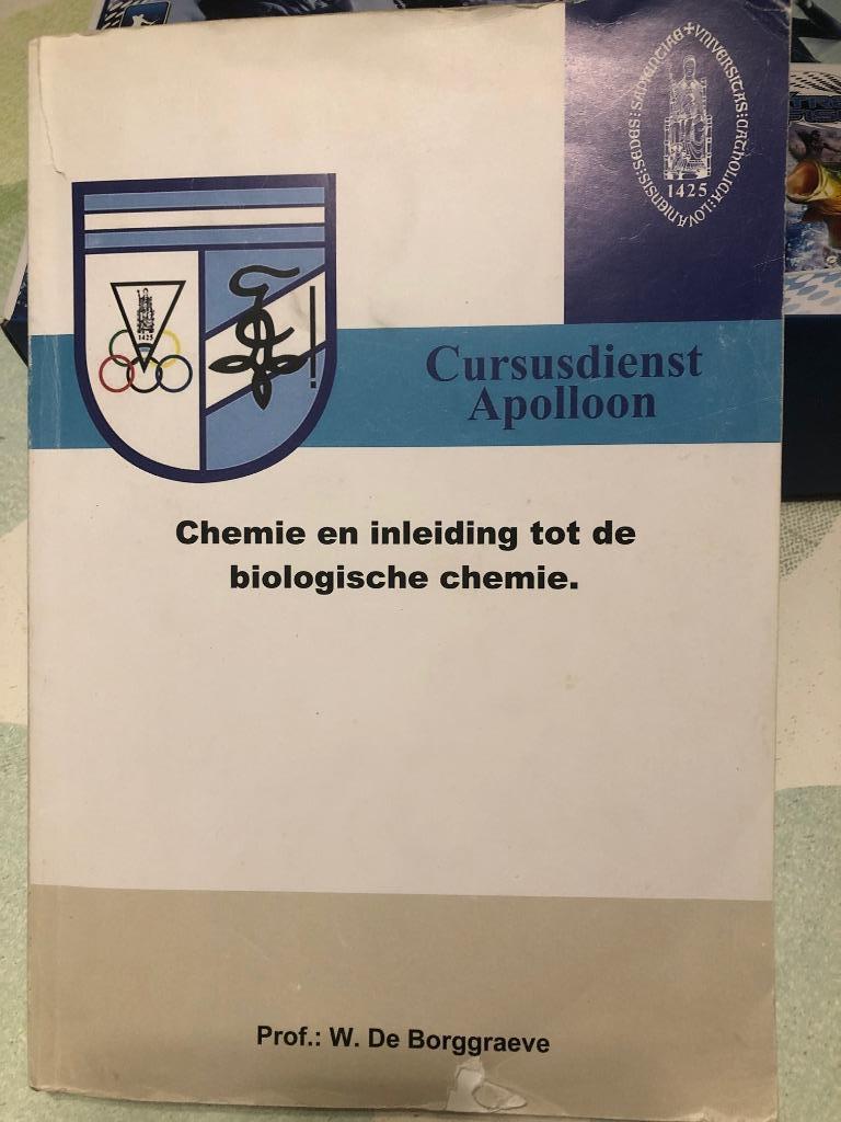 STUDIEBOEK - Chemie & inleiding tot biologische chemie, Ophalen of Verzenden, Zo goed als nieuw, Hoger Onderwijs, Prof. W. DE BORGGRAEVE