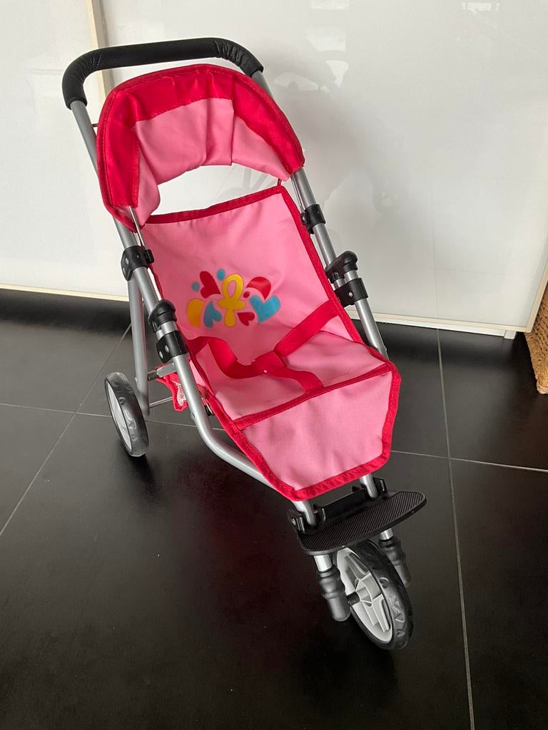 Roze buggy voor poppen, Ophalen, Zo goed als nieuw