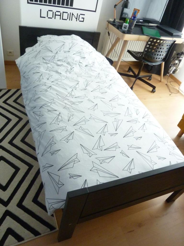 Lifetime bed zwart geschilderd, Kinderen en Baby's, Kinderkamer | Bedden, Zo goed als nieuw, 180 cm of meer, 85 tot 100 cm, Lattenbodem