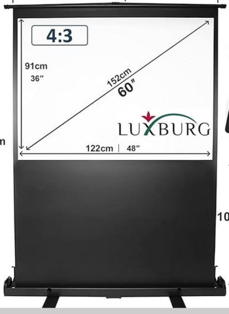 Écran de projection au sol avec étui de transport, Informatique & Logiciels, Pointeurs de présentation, Enlèvement, Comme neuf