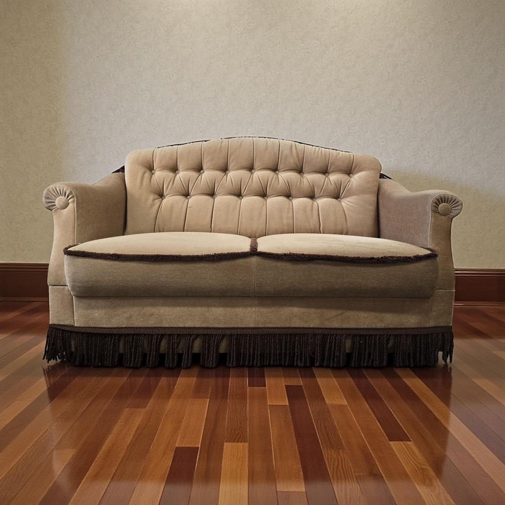 Fauteuil/canapé à deux places/fauteuil/canapé à franges, Enlèvement ou Envoi