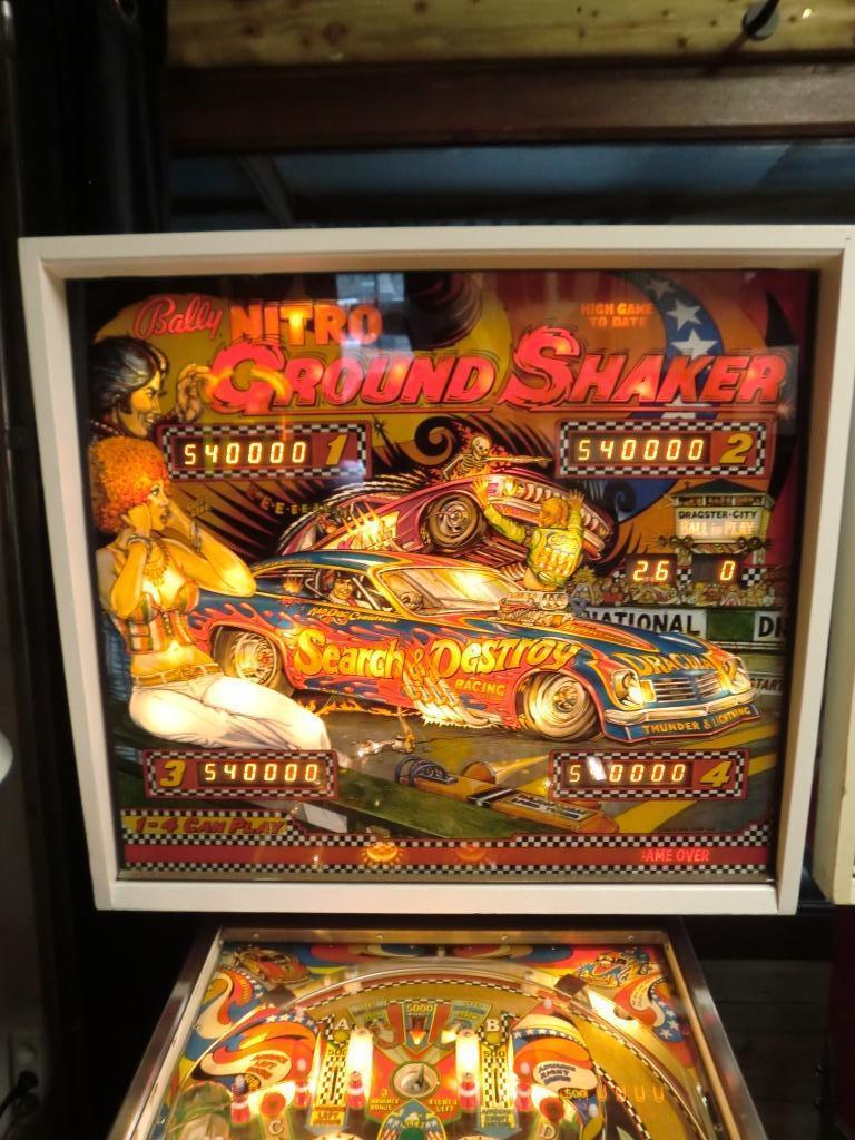 Flipperkast Bally Nitro Ground Shaker leuke kast mooi spel., Ophalen, Mechanisch, Bally, Zo goed als nieuw