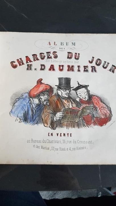 l'album de lithographies h daumier 30 lithographie, Antiquités & Art, Enlèvement ou Envoi