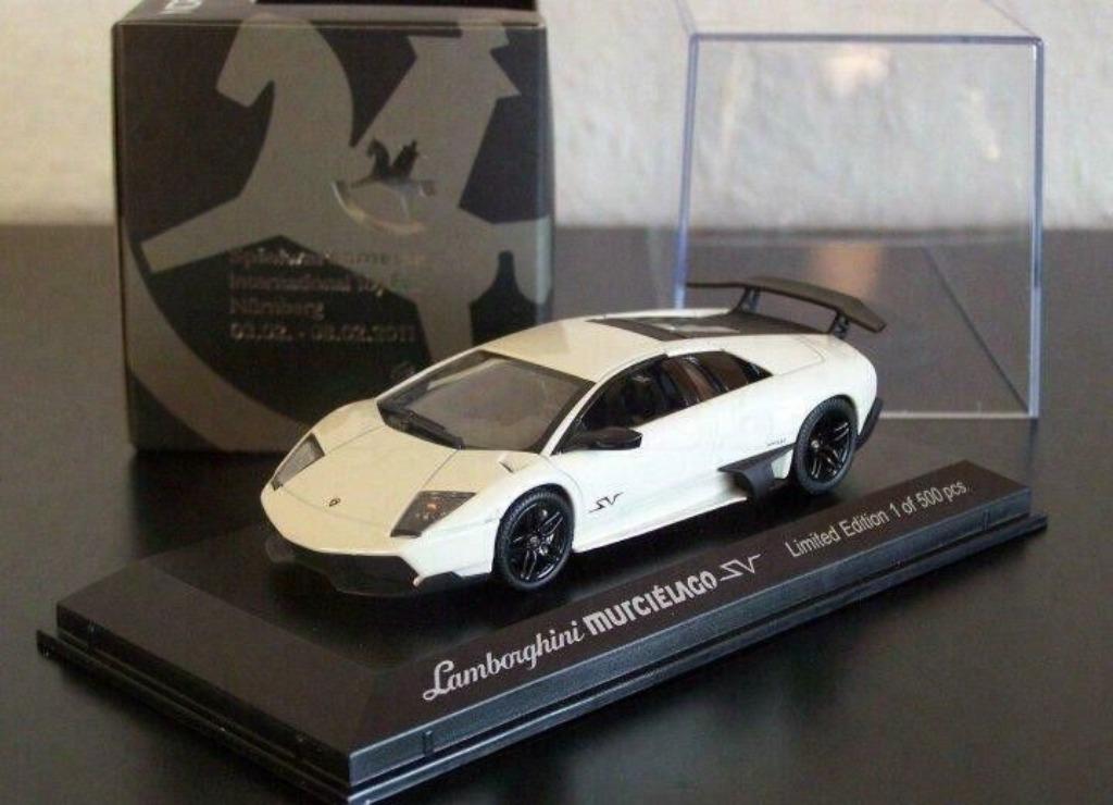 Lamborghini Murcielago SV wit Spielwarenmesse 2011 in 1:43 v, Ophalen of Verzenden, Nieuw, Auto, Norev