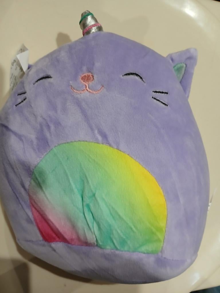 Paars regenboog Kat unicorn squishmallow, Ophalen of Verzenden, Nieuw