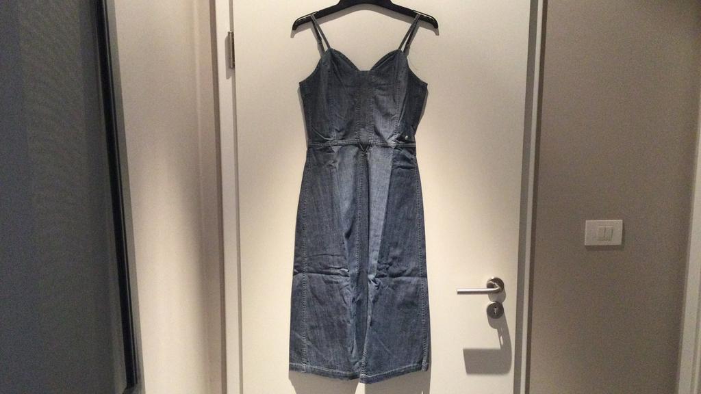 Jeanskleedje met spaghettibandjes in maat 36 van S Oliver, Kleding | Dames, Blauw, Ophalen of Verzenden, Maat 36 (S), Onder de knie