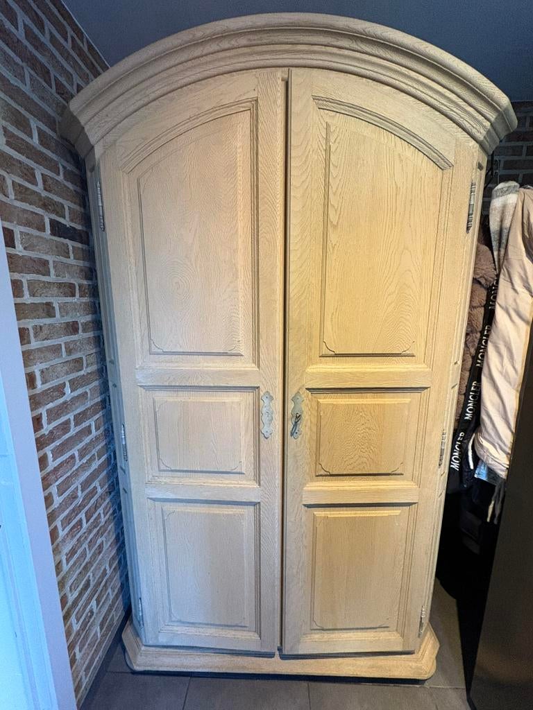 Masieve gezandstraalde eiken halkast, Huis en Inrichting, Ophalen, Zo goed als nieuw