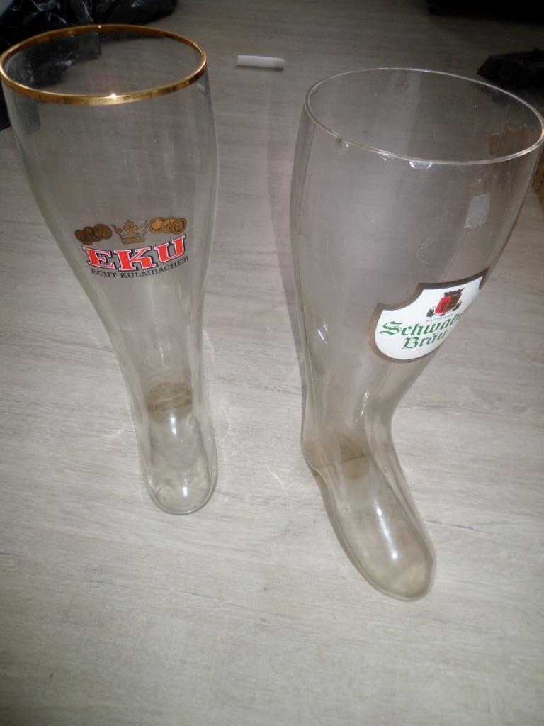 2 Chopes à bière en forme de botte, Collections, Enlèvement, Utilisé, Chope(s), Autres marques