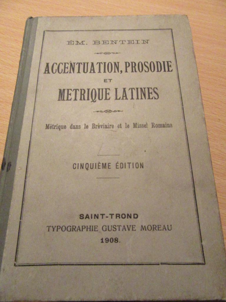 accentuation, prosodie et métrique latines EM Bentein 1908, Enlèvement