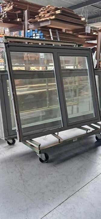 Aluminium ramen, Doe-het-zelf en Bouw, Raamkozijnen en Schuifdeuren, Gebruikt, Raamkozijn, Aluminium, 225 cm of meer, 225 cm of meer