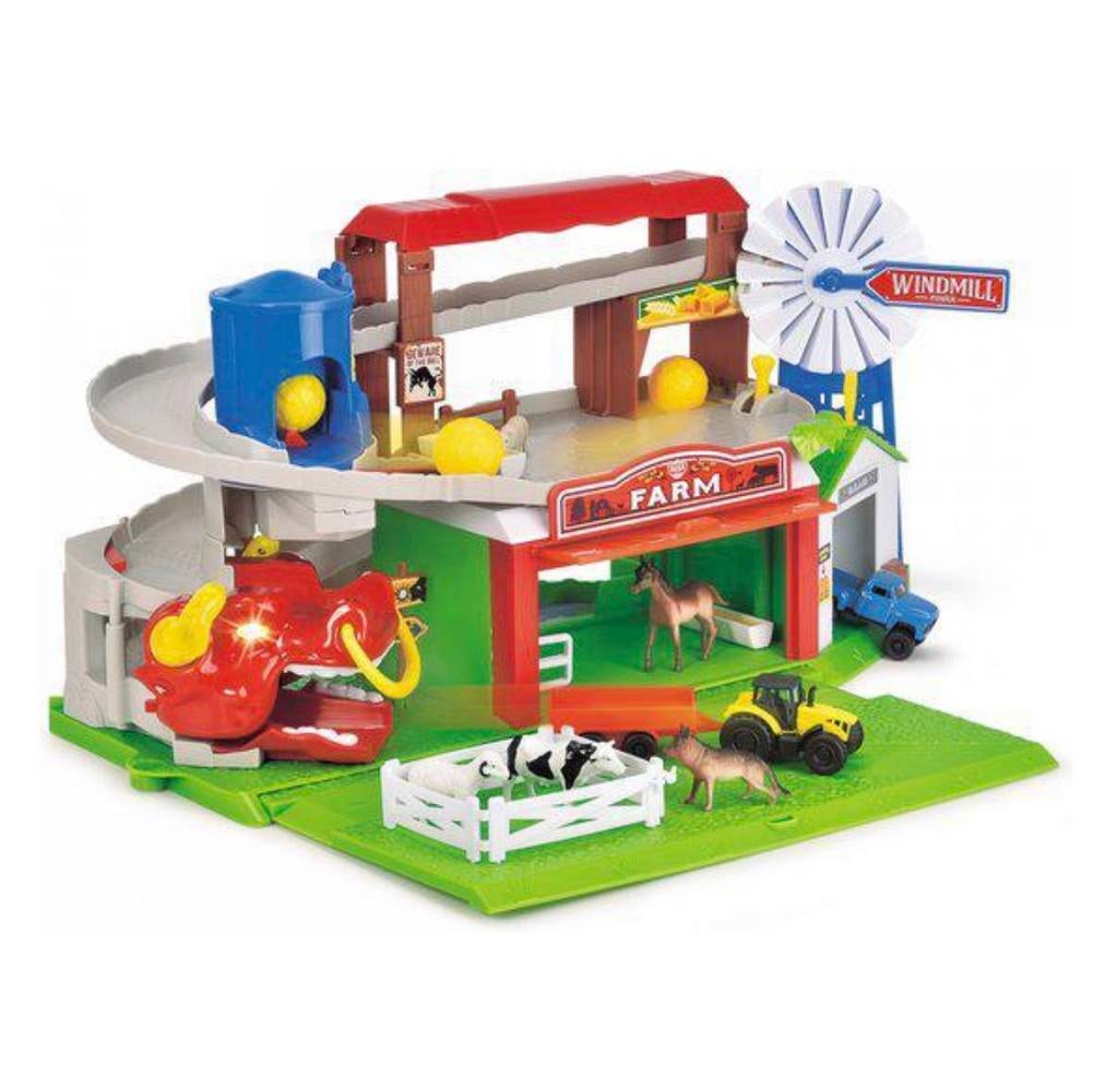 Dickie Toys Farm Boerderij speelset parkeergarage racebaan, Kinderen en Baby's, Ophalen of Verzenden, Nieuw, Jongen of Meisje