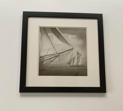 Fotolijst passe-partout boten 45cmx45cm, Ophalen, Zo goed als nieuw