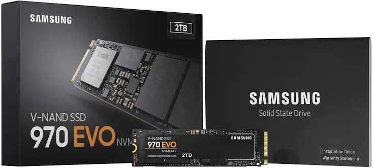 Samsung 970 Evo 2TB - 49 TBW - Bijna nieuw, Intern, Ophalen of Verzenden, Zo goed als nieuw, Samsung