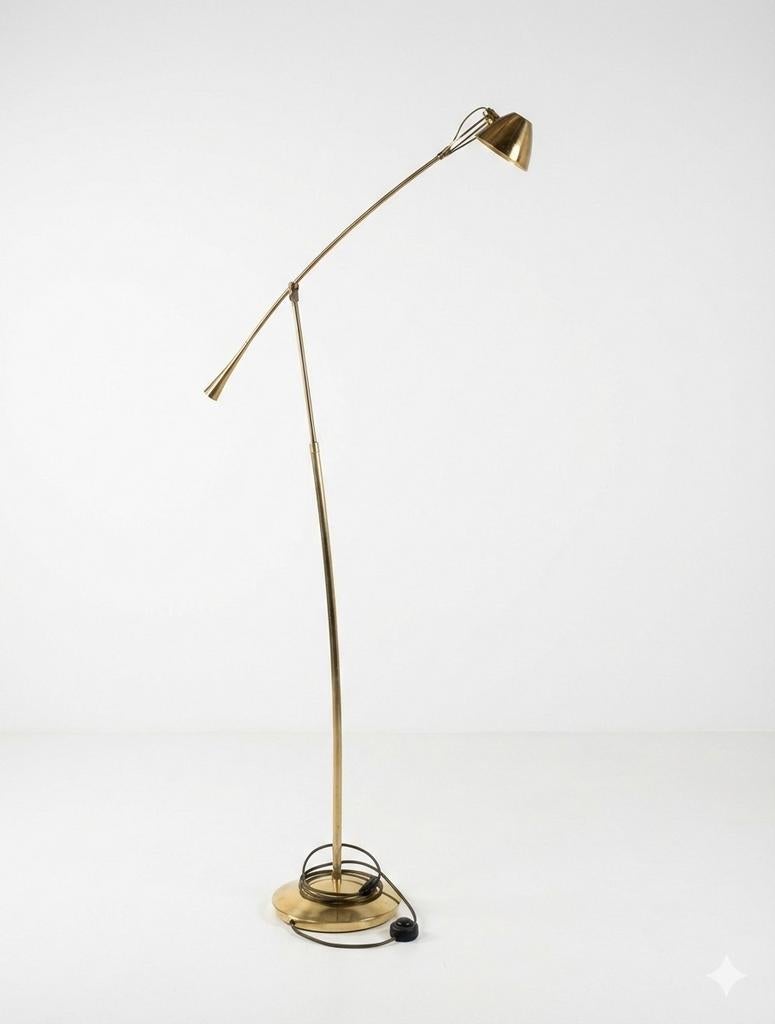 Vintage Vloerlamp Massief Messing, Huis en Inrichting, Lampen | Vloerlampen, Ophalen