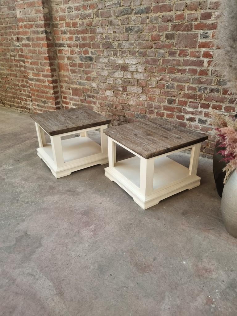 Massief houten bijzettafelje art:90/26.4, Ophalen, Zo goed als nieuw, Belgie, Belgie