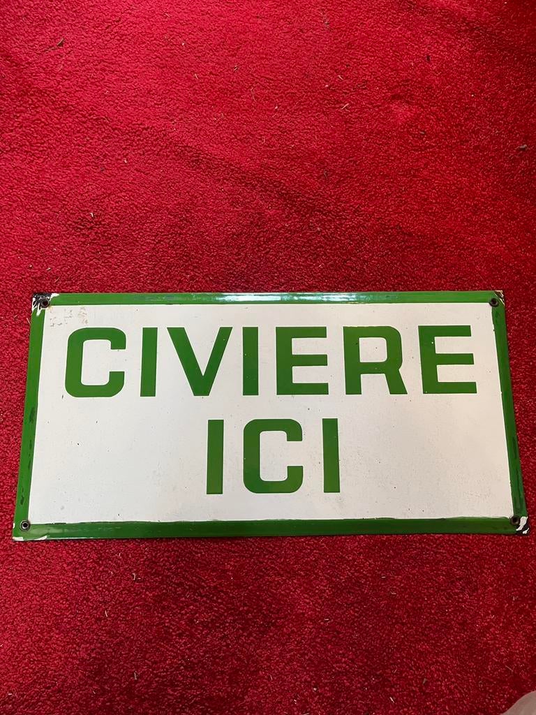 Plaque émaillée, Collections, Marques & Objets publicitaires, Enlèvement ou Envoi, Utilisé, Panneau publicitaire