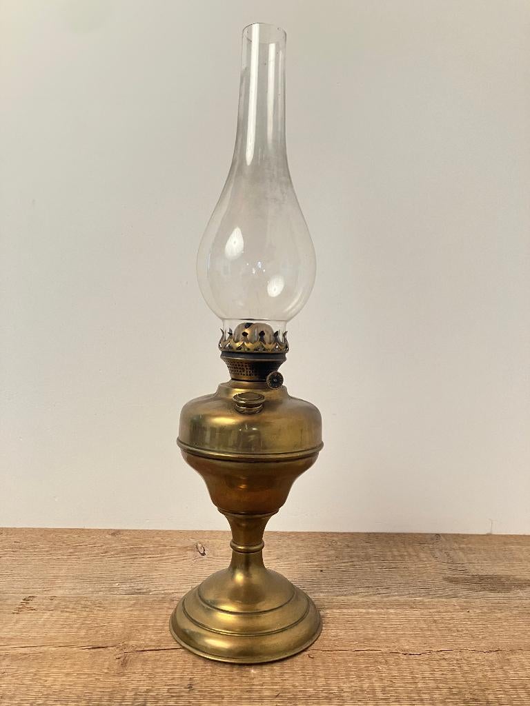 Olielamp met glas, Ophalen of Verzenden
