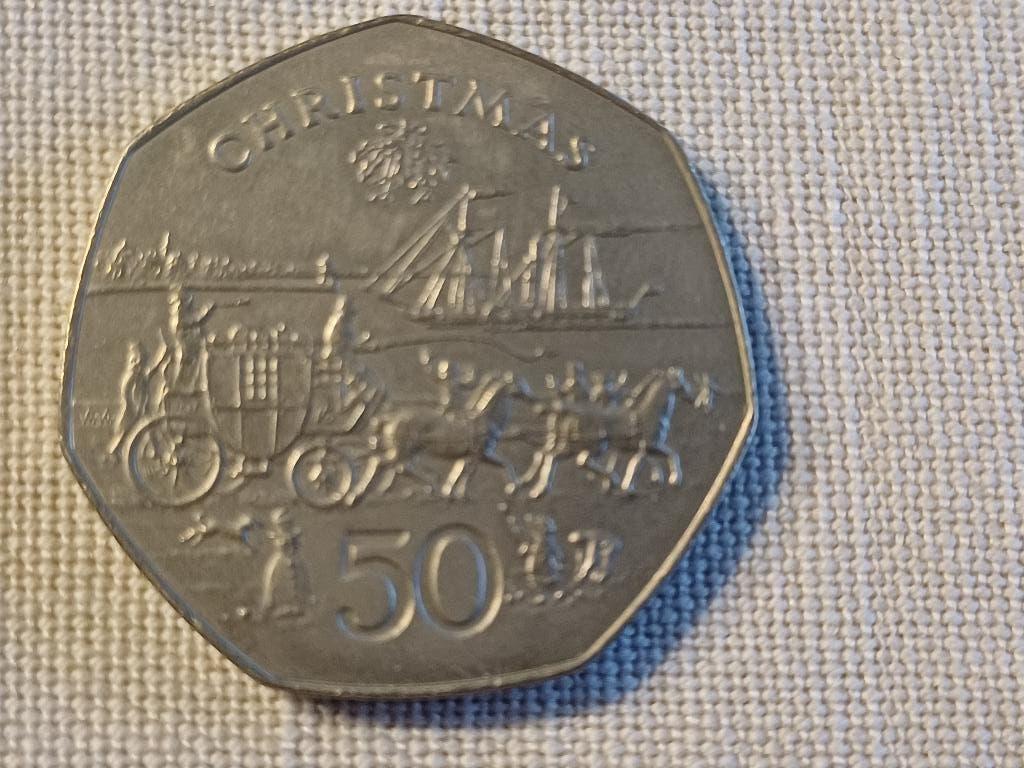50 pence 1980 Isle of Man, Ophalen of Verzenden