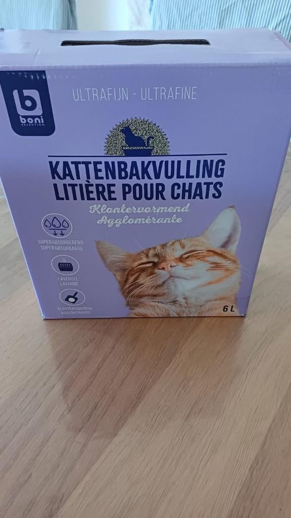 Litière pour chat 6L Boni (Lavande), Animaux & Accessoires, Enlèvement, Neuf, Fermé