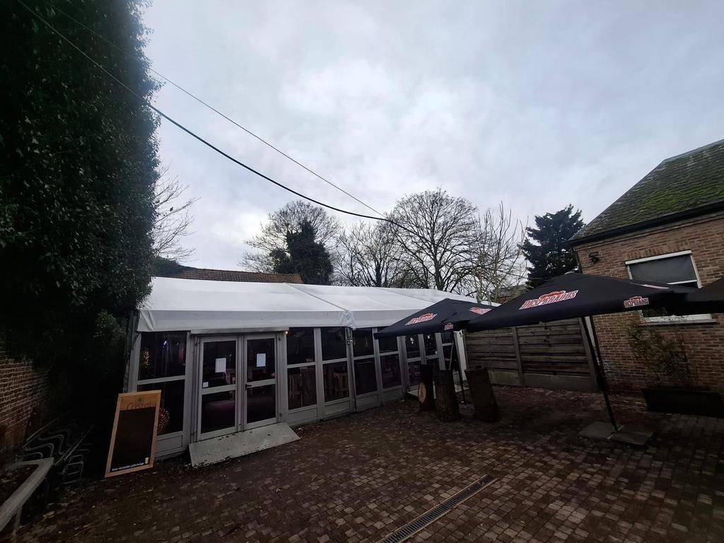 Grande tente de fête de Veldeman avec chauffage., Tente de réception, Enlèvement, Utilisé, 2 mètres ou plus