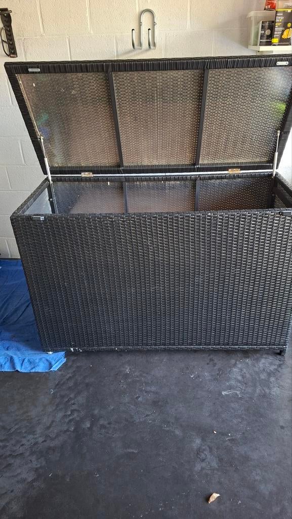 Handige zwarte tuinbox, Tuin en Terras, Tuinmeubel-accessoires, Ophalen