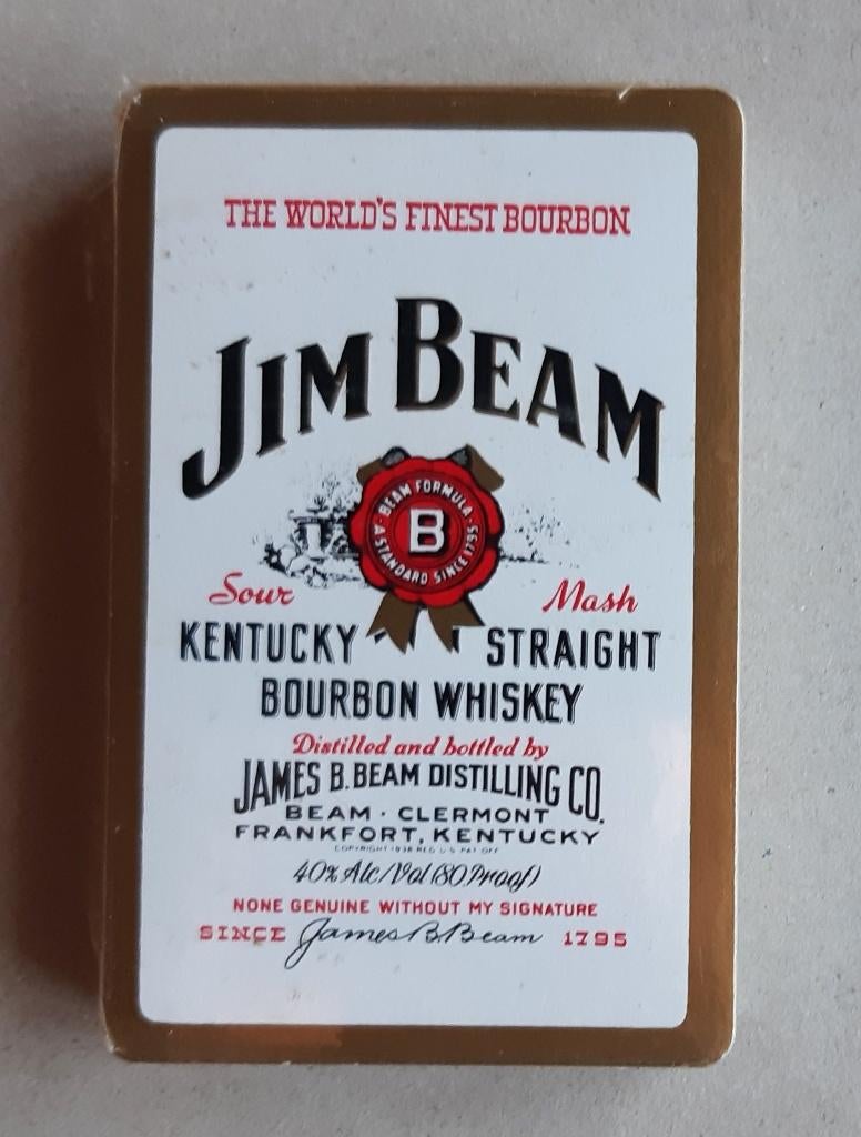 SPEELKAARTEN RECLAME JIM BEAM BOURBON WHISKEY, Ophalen of Verzenden, Speelkaart(en)
