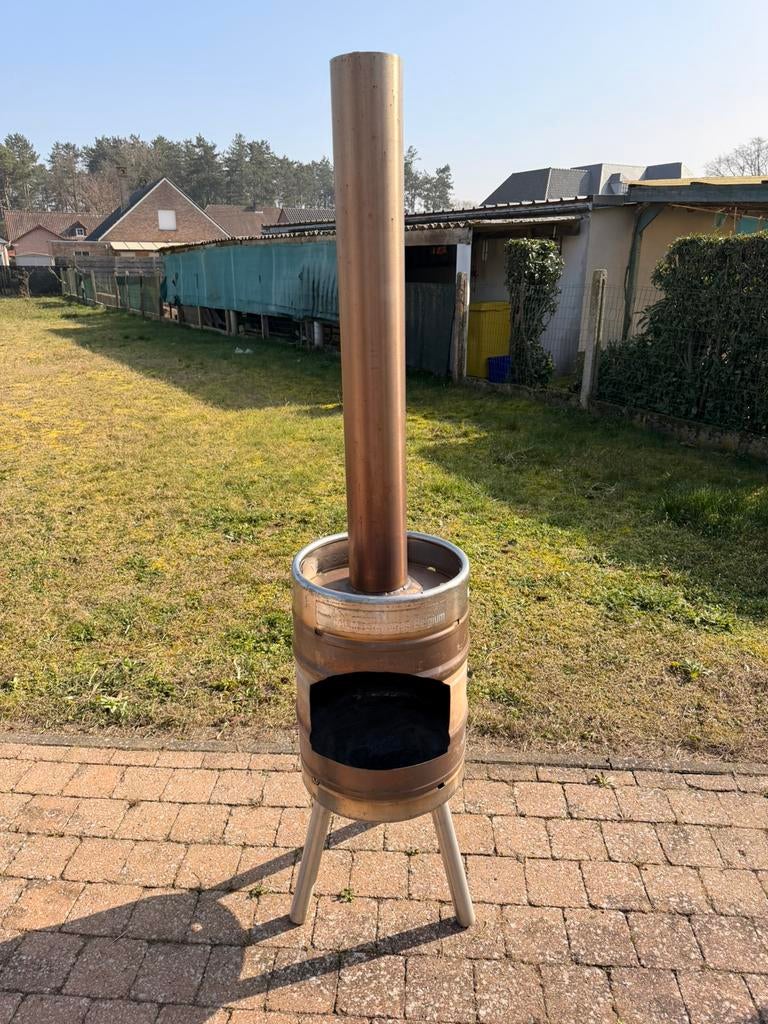 Originele houtgestookte terrasverwarmer / buitenkachel, Enlèvement, Utilisé