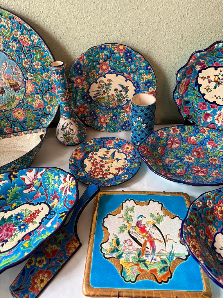 EMAUX DE LONGWY  Collection à vendre  Vases Horloge encrier, Antiquités & Art, Envoi